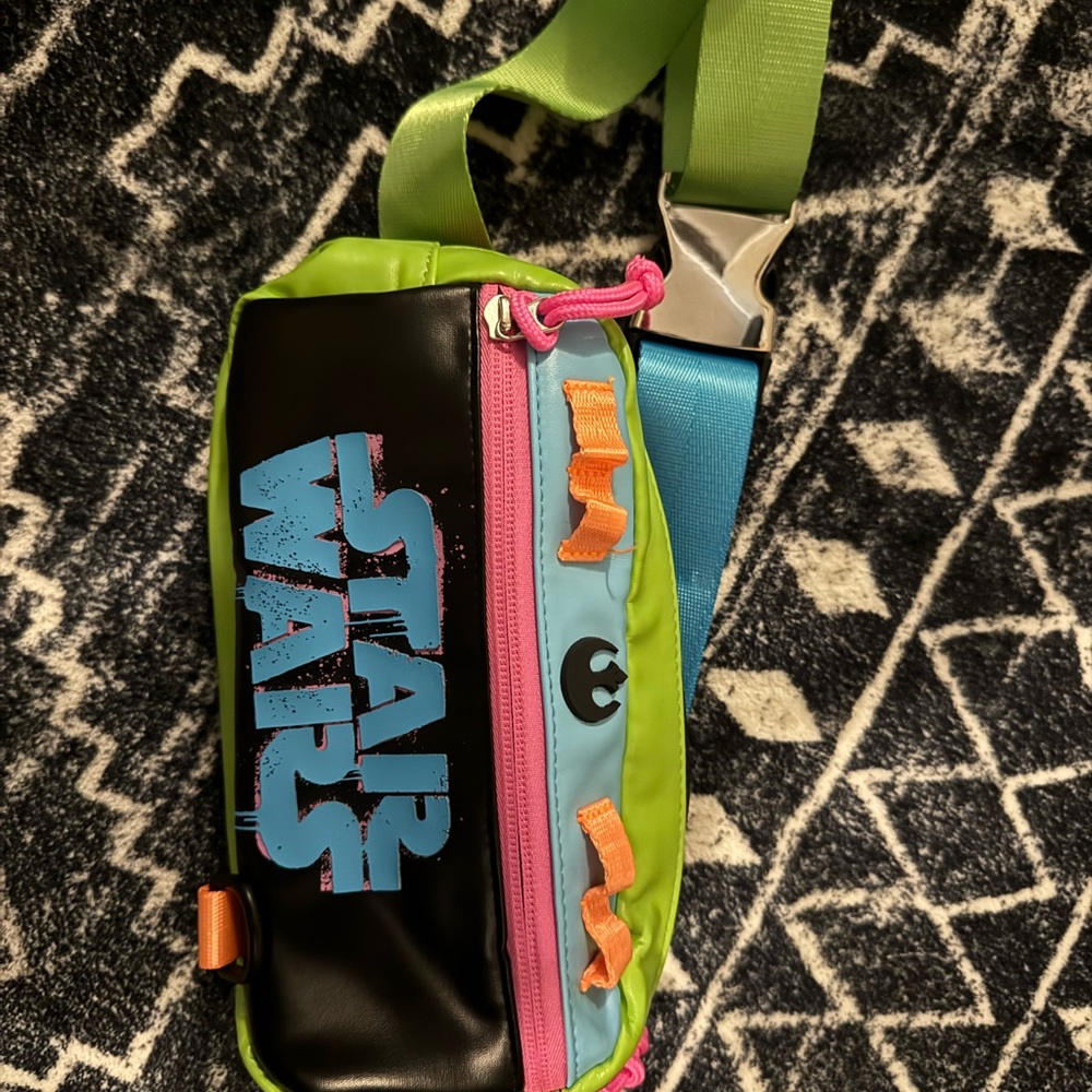 Disney Neon Crossbody Bag with Pink and Blue